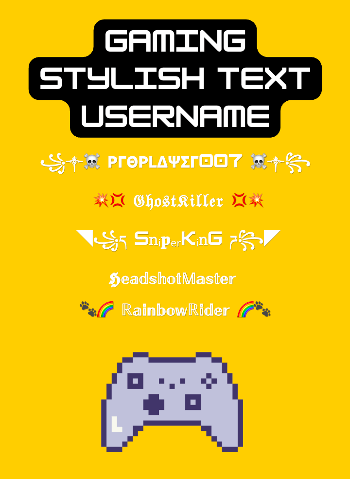 Stylish Text Generator - Gaming Stylish Username Example